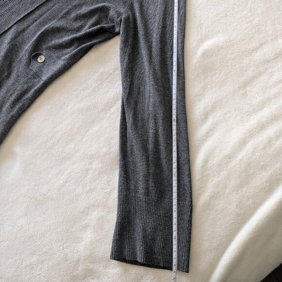 Charcoal Grey Women's Fine Knit Cardigan - Picture 6 of 9